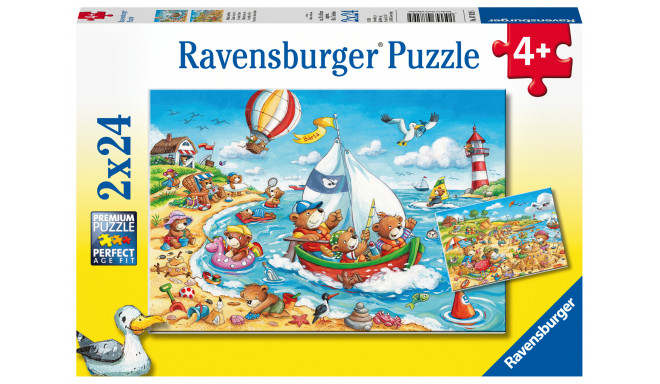 Ravensburger pusle 2x24 tk Puhkus mere ääres