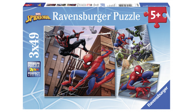 Ravensburger pusle 3x49 tk Spiderman