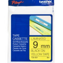 Brother teip TZ621 9, must/kollane