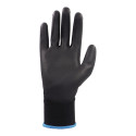 Black polyurethane gloves XL 12 pcs.