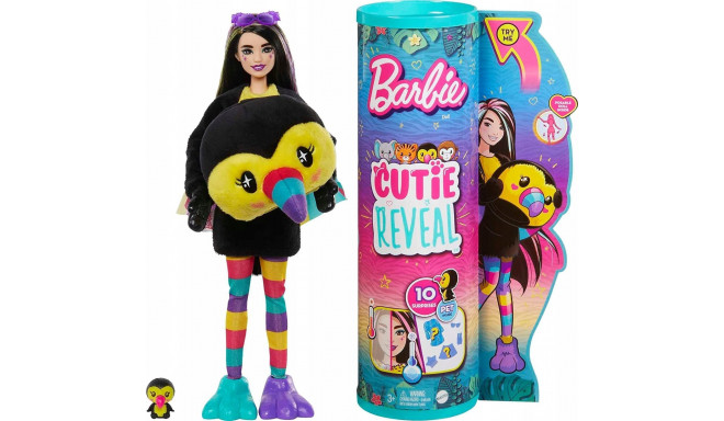 Barbie Doll Mattel Cutie Reveal Toucan Doll Jungle Series HKR00