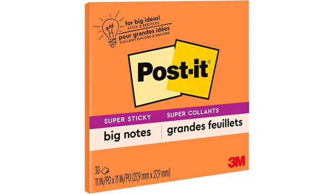 Märkmepaber 76x76mm POST-IT Super Sticky 654 neoonoranž 100 lehte