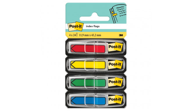 Järjehoidja 11,9x43,2mm POST-IT 684-ARR3 4 värvi pakis