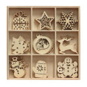 Puidust ornamendid Jõulud 45tk