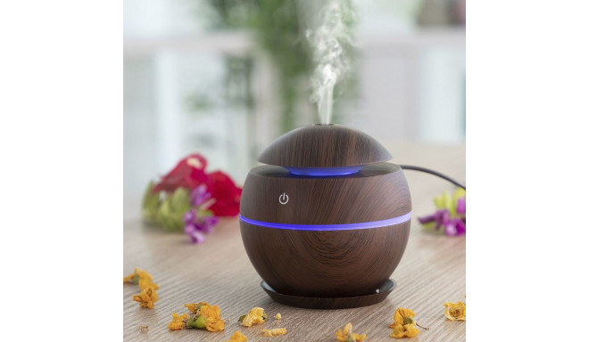 Mini Humidifier Scent Diffuser Dark Walnut InnovaGoods