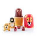 Matryoshka puidust loomakujud Funimals InnovaGoods 11 Tükid, osad