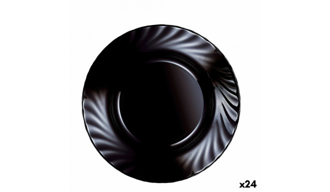 Deep Plate Luminarc Trianon Black Glass (ø 22,5 cm) (24 Units)