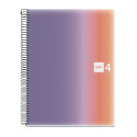 Kaustik A4 120l 5x5 ruut spiraal 4-ne augustus, 4-värv register, kartong kaaned AURORA PROVENCE Miqu