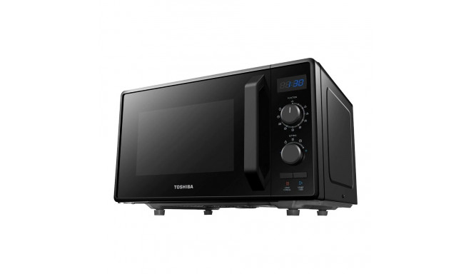 3-in-1 Microwave Oven with Grill and Combination Hob, 23 Litres, Rotating Plate with Storage, Timer,
