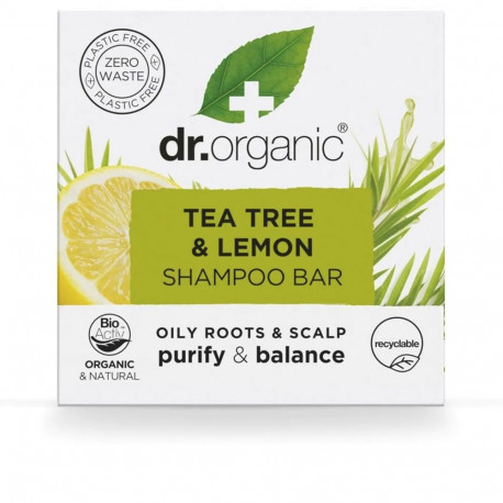 DR. ORGANIC ÁRBOL DEL TÉ Y LIMÓN champú sólido 75 gr