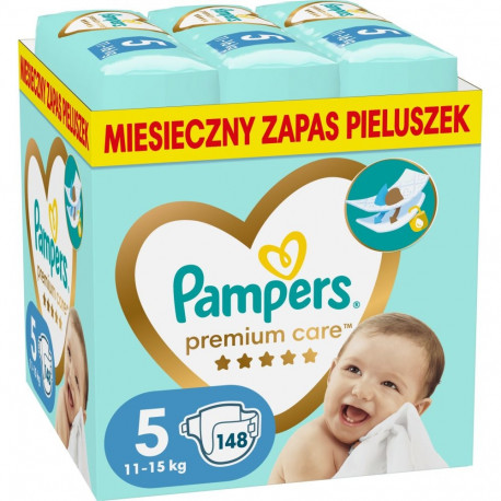 Pampers Premium Care Diapers 5, 11-16 kg, 148 pcs.