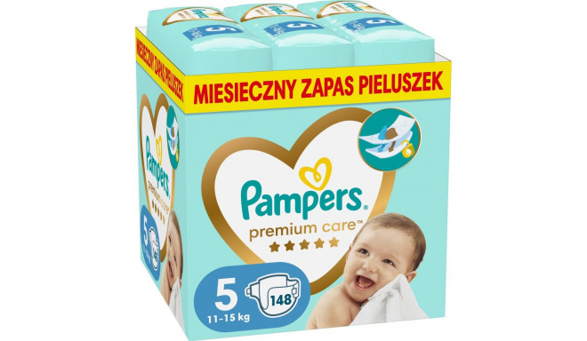 Pampers Premium Care mähkmed 5, 11-16 kg, 148 tk