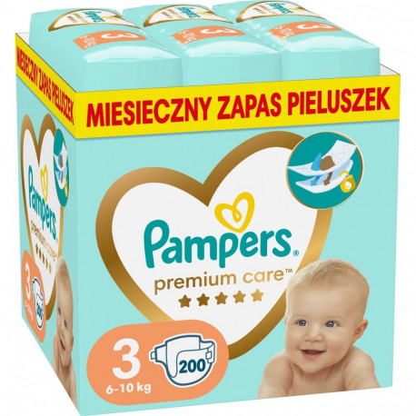 Pampers Premium Care mähkmed 3, 6-10 kg, 200 tk