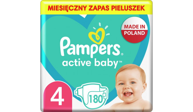 Pampers Active Baby mähkmed 4, 9-14 kg, 180 tk