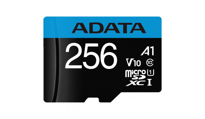 ADATA Premier MicroSDXC Card 256 GB Class 10 UHS-I/U1 A1 V10 (AUSDX256GUICL10A1-RA1)