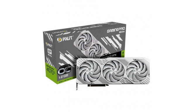 Palit GeForce RTX 4070 Ti GamingPro White OC 12GB GDDR6X graphics card (NED407TV19K9-1043W)