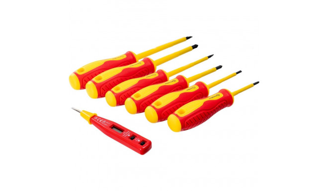 Set of screwdrivers. electric 6 pcs + tester