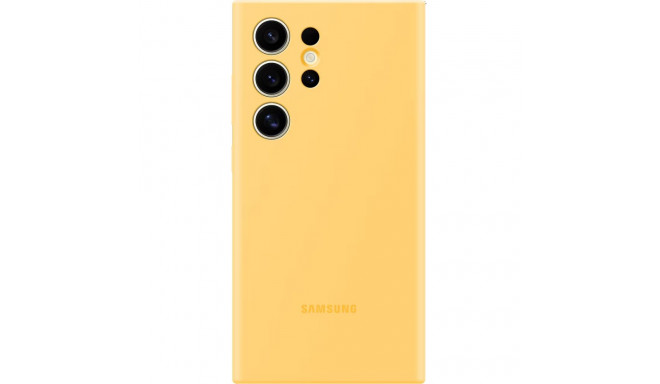 Mobiili tagakaas Samsung Galaxy S24 Ultra Silikoon, kollane