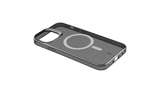 Mobiili tagakaas Cellular Line iPhone 15 Plus Gloss Magsafe, läbipaistev/must