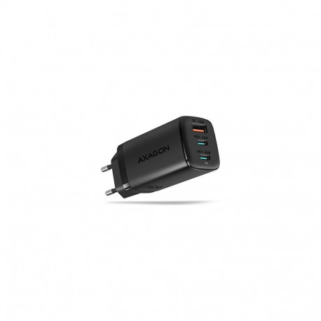Axagon seinalaadija GaN 240V 3 pordiga (USB + 2× USB-C) PD3.0/QC4+/PPS/Apple 65W