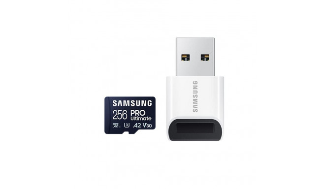 Samsung MicroSD Card with Card Reader PRO Ultimate 256 GB  microSDXC Memory Card  Flash memory class