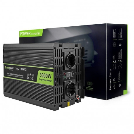 Green Cell autoinverter 12V kuni 230V 3000W/6000W