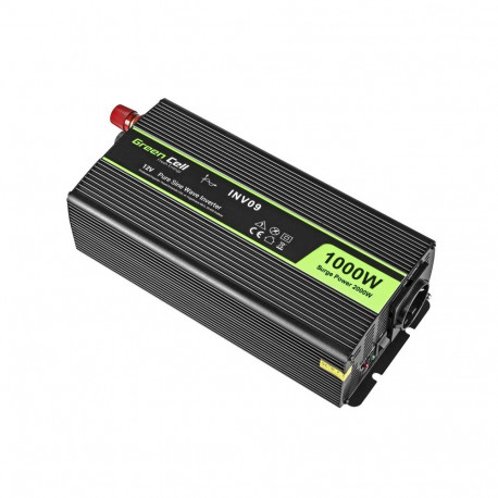 Green Cell autoinverter reguleeritud pinge 12V kuni 230V 1000W/2000W puhas siinus