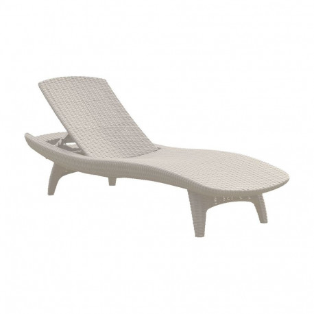 Keter Pacific sauļošanās krēsls balts 29195066450