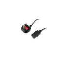 Equip 112300 power cable Black 2 m BS 1363 C13 coupler 4015867227077