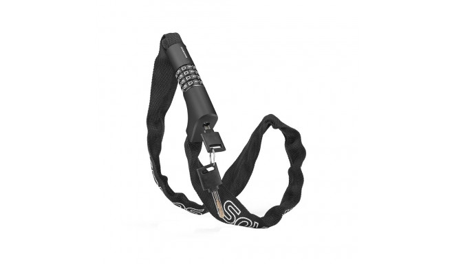 Rockbros 3230002001 bicycle lock with combination and key - black