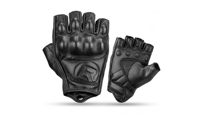 Rockbros 16220006005 XXL leather motorcycle gloves - black