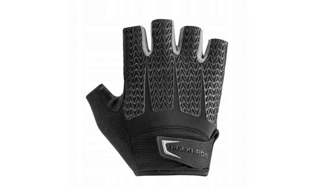 Rockbros S169BGR M cycling gloves with gel inserts - gray