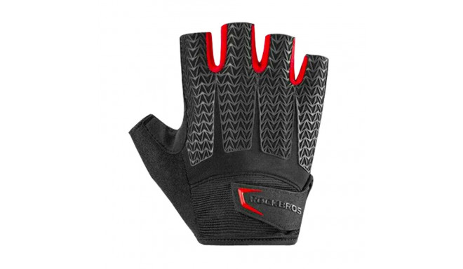 Rockbros S169BR L cycling gloves with gel inserts - black and red