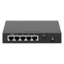 Intellinet 5-Port Gigabit Switch with PoE Passthrough, 4 x PSE PoE ports, 1 x PD PoE port, IEEE 802.