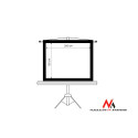 Projection Screen with Tripod Stand 200x150 MC-595 na stojaku 100 "4: 3