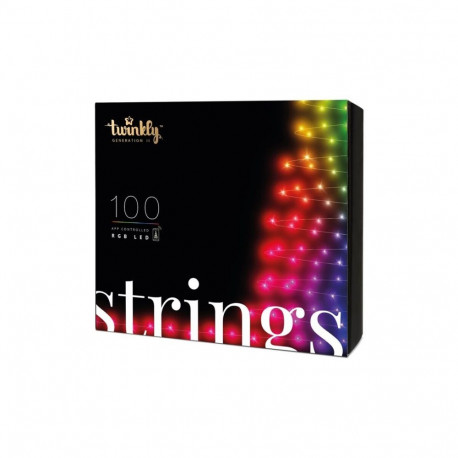 TWINKLY Strings 100 (TWS100STP-BEU) nutikad jõulupuu tuled 100 LED RGB 8 m