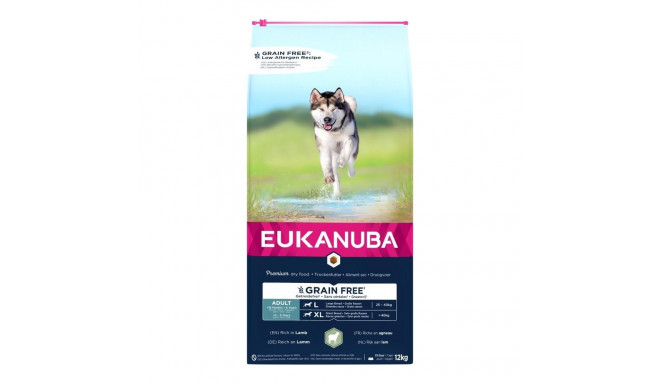 EUKANUBA Adult lambalihaga suurtele koertele teraviljavaba 12 kg