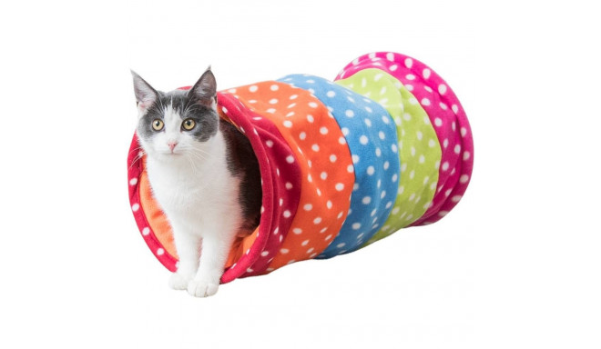 Mänguasi kassidele Mängutunnel, fliisist, ø 25 × 50 cm, mitmevärviline