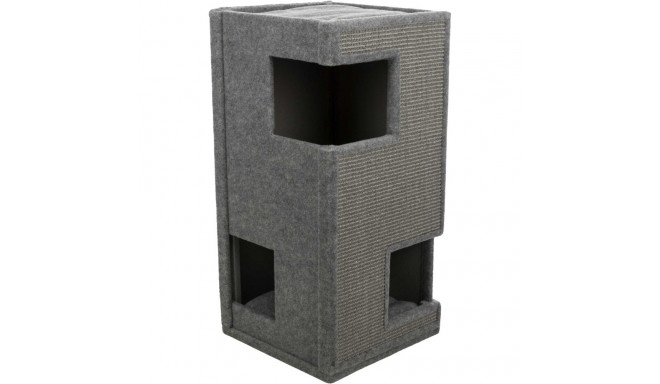 Gabriel cat tower, felt/sisal, 78 cm, grey