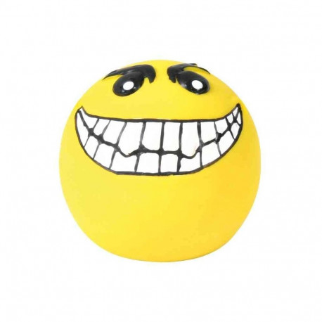 Toy for dogs Smiley, latex/polyester fleece, ø 6 cm