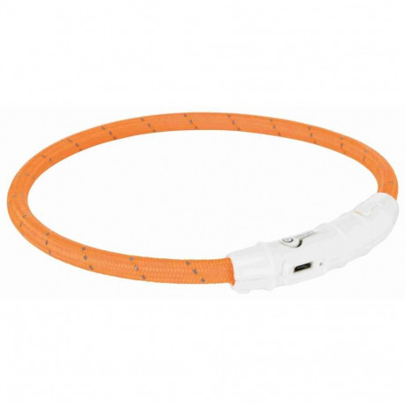 Safety collar Flash light ring USB M-L 45cm/7mm orange
