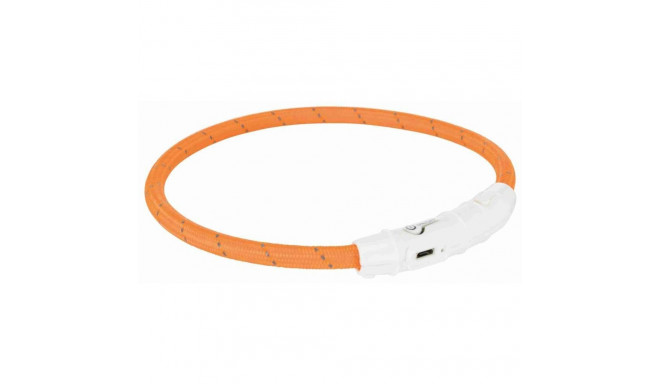 Blykstės šviesos žiedas USB, L–XL: 65 cm/ø 7 mm, oranžinis