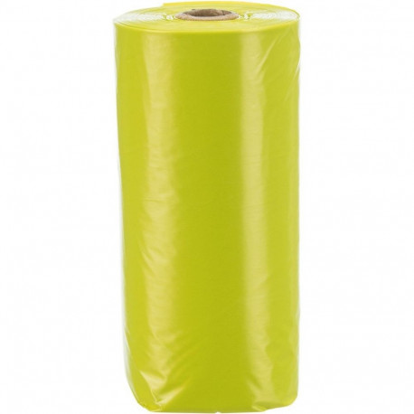 Dog Pick Up dog dirt bags with lemon scent, M, 4 rolls of 20 bags, yellow