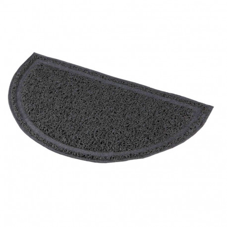 Cat litter tray mat, semi-circular, PVC, 41 × 25 cm, anthracite