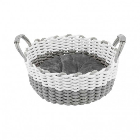 Dog basket Nabou 45 cm, grey/white