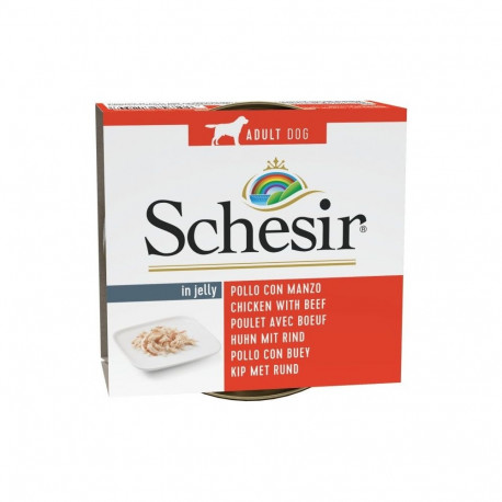 Vištienos filė + jautienos filė želė 150g šlapias maistas šunims, Schesir