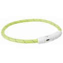 Safety collar flash light ring USB XS-S 35cm green