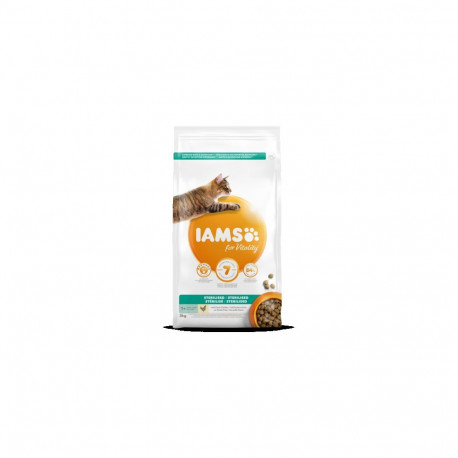 Kuiv täissööt IAMS CAT Adult Steriliseeritud kanaga 3kg kassidele