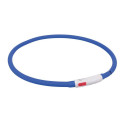 Мигающий ошейник Flash light ring USB XS-XL 70cm/10mm синий