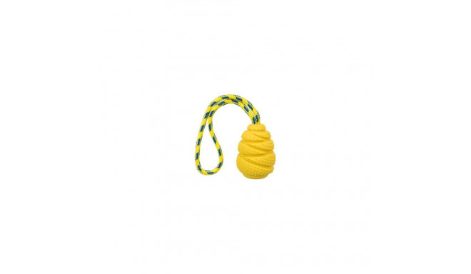 Toy for dogs Sporting jumper on a rope, natural rubber, 9 cm/30 cm random color